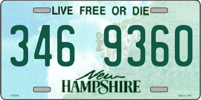 NH license plate 3469360