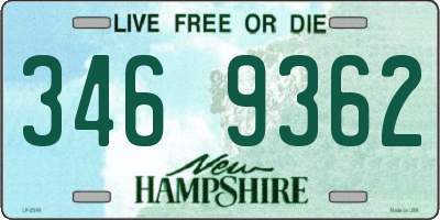 NH license plate 3469362