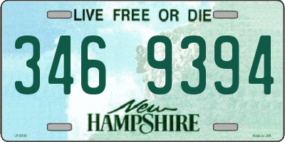 NH license plate 3469394