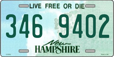 NH license plate 3469402