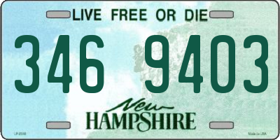 NH license plate 3469403
