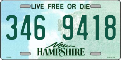 NH license plate 3469418