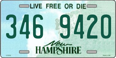 NH license plate 3469420