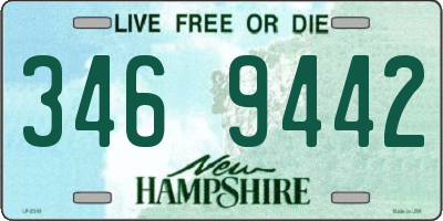 NH license plate 3469442