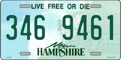 NH license plate 3469461