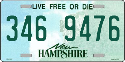 NH license plate 3469476