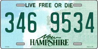 NH license plate 3469534