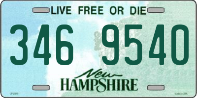 NH license plate 3469540