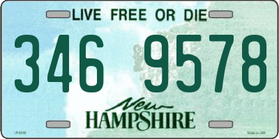 NH license plate 3469578