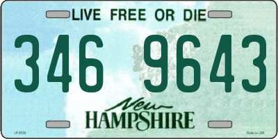 NH license plate 3469643