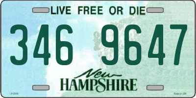 NH license plate 3469647