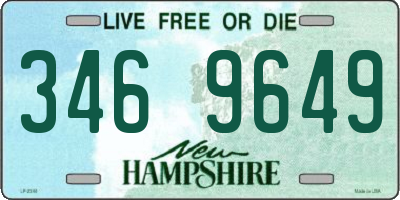 NH license plate 3469649
