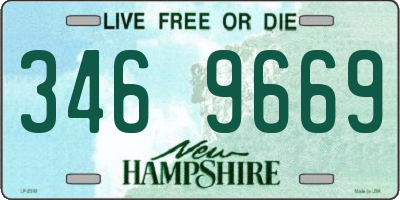 NH license plate 3469669