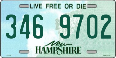 NH license plate 3469702