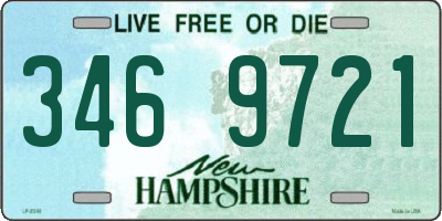 NH license plate 3469721
