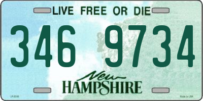 NH license plate 3469734