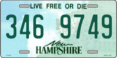 NH license plate 3469749