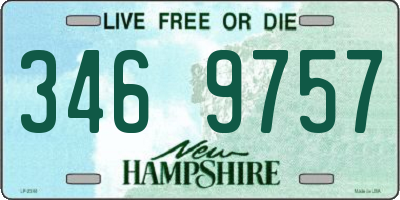 NH license plate 3469757