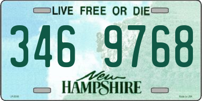 NH license plate 3469768