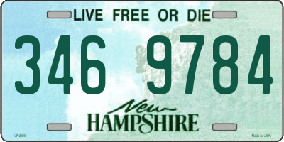 NH license plate 3469784