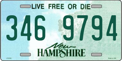 NH license plate 3469794
