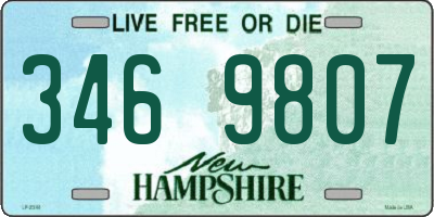 NH license plate 3469807