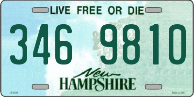 NH license plate 3469810