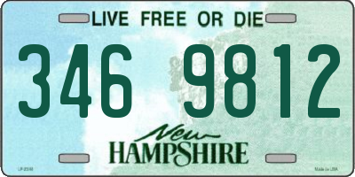 NH license plate 3469812