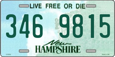 NH license plate 3469815