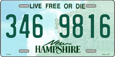 NH license plate 3469816