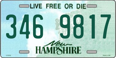 NH license plate 3469817