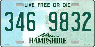 NH license plate 3469832