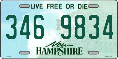 NH license plate 3469834