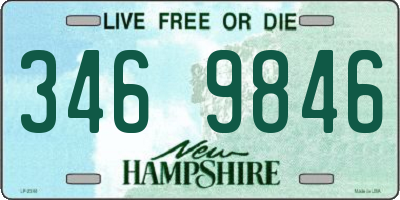 NH license plate 3469846