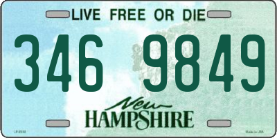 NH license plate 3469849