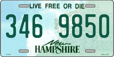 NH license plate 3469850