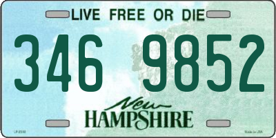 NH license plate 3469852