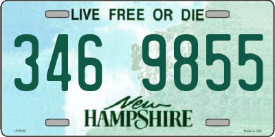 NH license plate 3469855