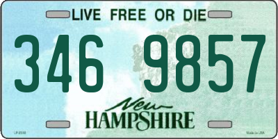 NH license plate 3469857