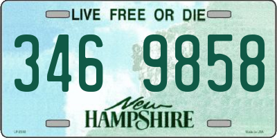 NH license plate 3469858