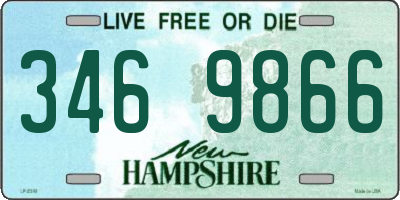 NH license plate 3469866