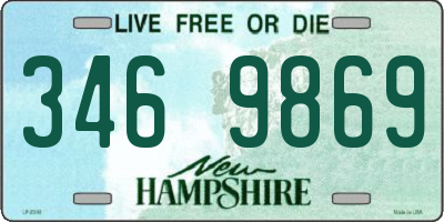 NH license plate 3469869