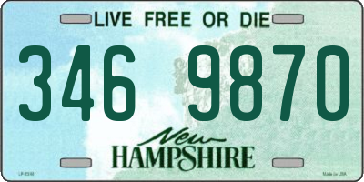 NH license plate 3469870