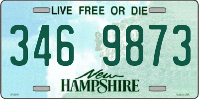 NH license plate 3469873