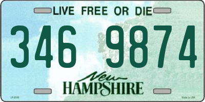 NH license plate 3469874