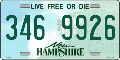 NH license plate 3469926