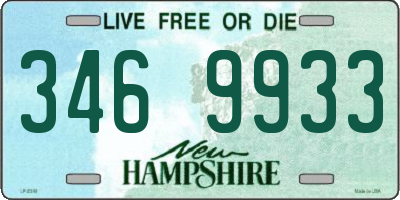 NH license plate 3469933