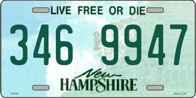 NH license plate 3469947