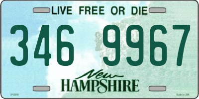 NH license plate 3469967