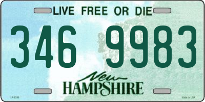 NH license plate 3469983